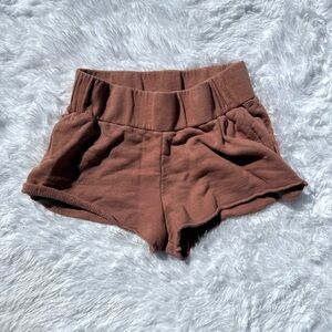 Free People High Waist Brown Shorts